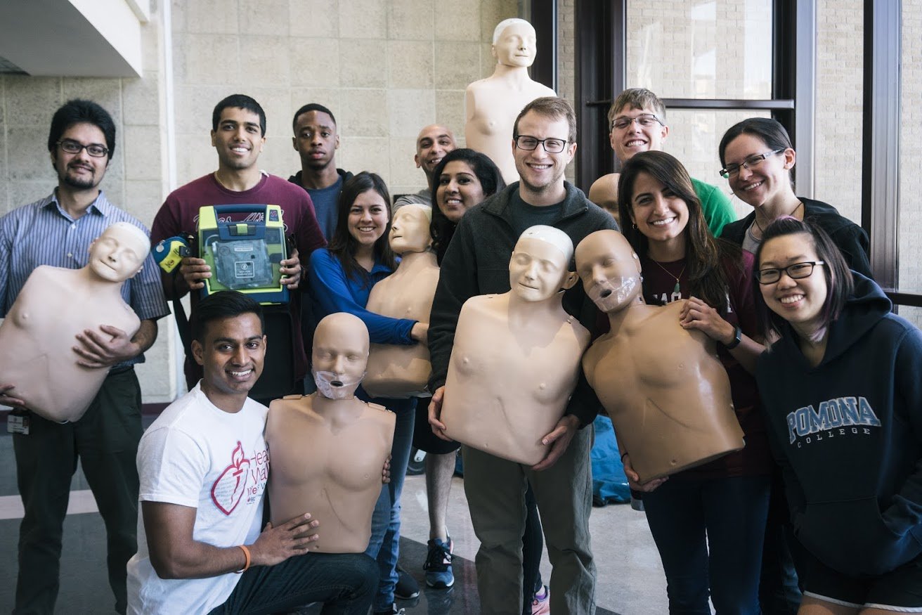 Students at Texas A&M Health Science Center College of Medicine trained 281 people in hands-only CPR during the Texas Two Step. (Photo by Jessica Nguyen)