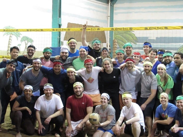 The University of Rochester's EM Residency Program celebrated by hosting an indoor volleyball tournament, because "EM residents are the best!"