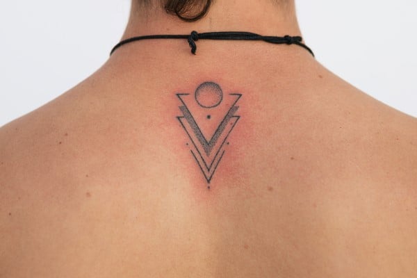 Geometric pattern triangle and rhombus tattoos - Tattoogrid.net